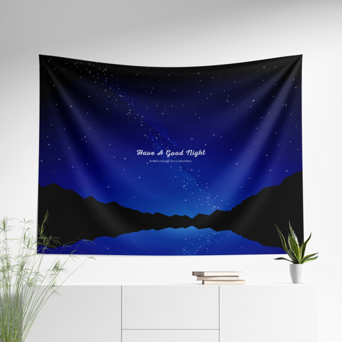 아트앤코 캔버스 패브릭 포스터 밤하늘 100x75cm, 굿나잇 AT-07