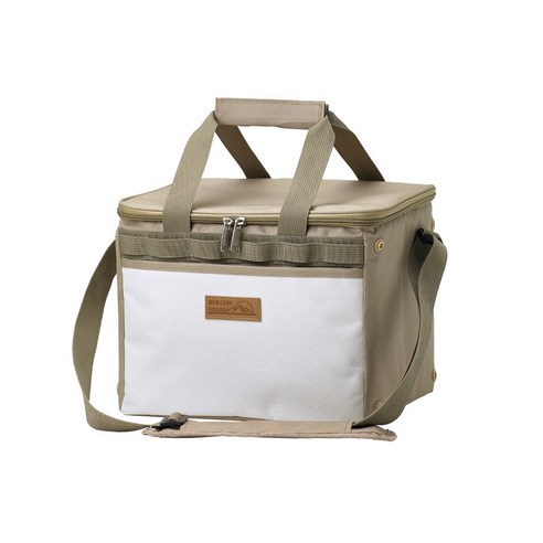 코멕스 다용도 고리가 달린 아이스쿨러백, 아이보리 브라운, 15L.