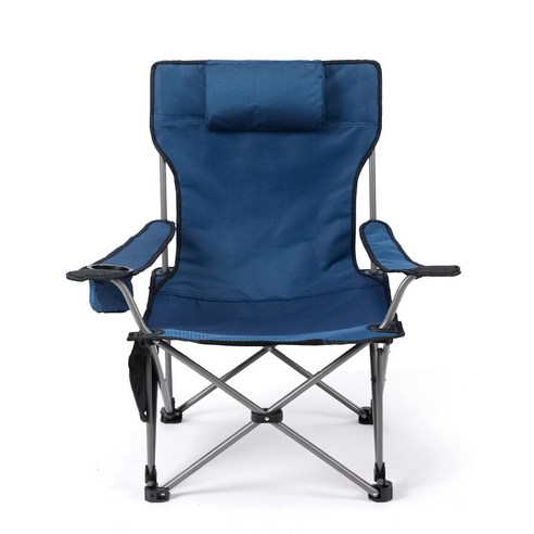 야외 접는 의자 캠핑 의자 비치 의자 안락 의자 휴대용 피크닉 의자 레저 낚시 의자 앉아서 기댈 수 있습니다, 풀 클로스 블루