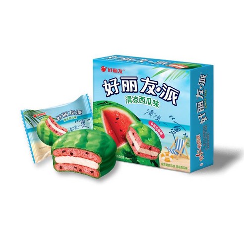 수박파이 캐주얼 과자 시원한 맛, 6개, 408g