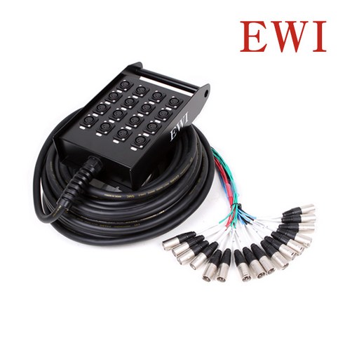 EWI PSX 박스형 멀티 스네이크 케이블, PSX-16-10M, 혼합색상