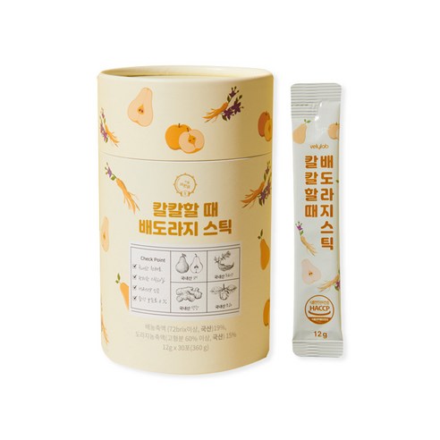 100일 환절기 목건강 칼칼할때 배도라지 스틱 12g x 30포(원형지함), 360g, 66개 루솔배도라지