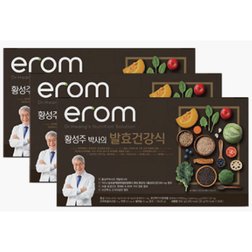 이롬 황성주 생식 발효 건강식, 3개, 900g
