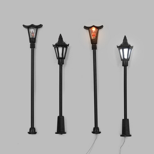 테라리움 재료 엔틱 LED 가로등 미니어쳐 4종 1P, 추가구성_AA 배터리 케이스