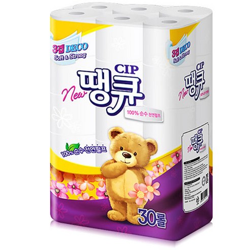 땡큐 3겹 천연펄프 화장지 14m, 30개입, 5개