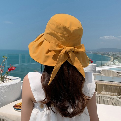 기쯔 여성 여름 햇빛가리개 모자 와이어 챙모자