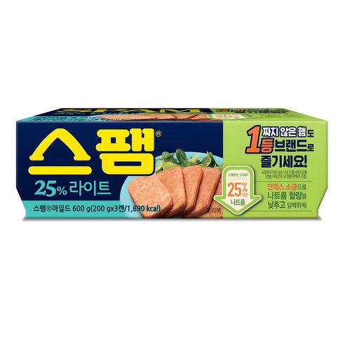 스팸 25% 라이트, 3개, 200g