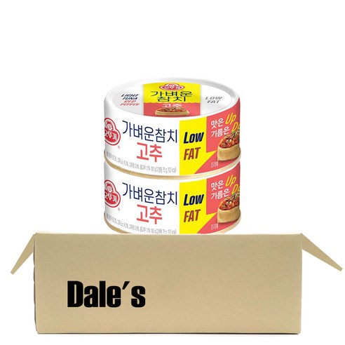 데일즈기획 오뚜기 가벼운참치 고추참치, 100g, 2개