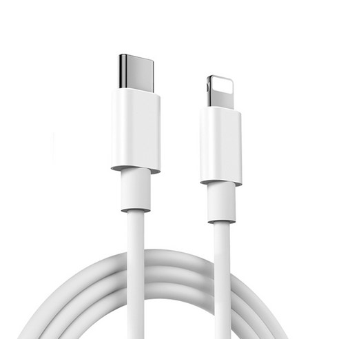비켄 USB-C 투 라이트닝 퀵 차지 충전 케이블 2m, 1개, White