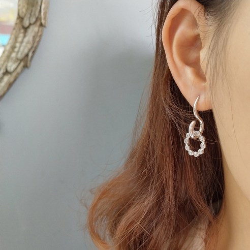 스털링 실버 작은 화환 스터드 귀걸이 여성 일본 어 간단한 기질 달콤한 귀걸이