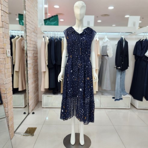 JJ JIGOTT 제이제이지고트 JJ 별 프린트 스카프넥 원피스 GK6A0OPR2