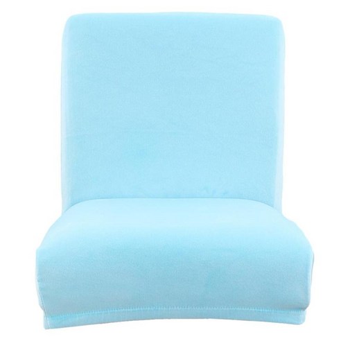 낮은 등받이 의자용 커버 바 의자용 스트레치 슬립커버, 하늘색, 설명
