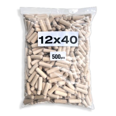 포블리스 목다보 목심 나무못 12mm, 12x40mm 500개