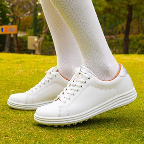 다니엘프라임 프리미엄 여성골프화 R-100 천연소가죽 스파이크리스 필드 실내 커플 골프화