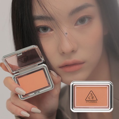 [정품] 3CE 뉴 테이크 페이스 블러셔 4.5g 맑게 발색 가볍고 얇은 사용감 고밀착 블렌딩 블러셔 데일리 메이크업 부드러운 펄 반사 쉬어하고 맑은 두 볼 연출, THE MOTION, 1개
