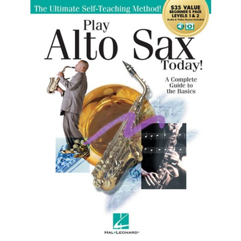 (영문도서) Play Alto Sax Today!: Beginner''s Pack: Method Books 1 & 2 Plus Online Audio & Video Paperback, Hal Leonard Publishing Corp..., English, 9781540052421