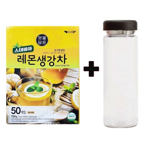 이레 맛을담은 스테비아 레몬생강차 50T+워터보틀, 1개, 50개입, 15g