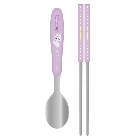 르번 아동용 슈팅스타 캐치티니핑 베이직 스푼 + 젓가락 세트, 깡총핑, 스푼 +  젓가락, 1개