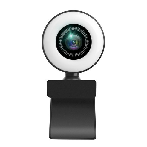 4K 웹캠 마이크 PC USB 플러그에 대 한 풀 HD 비디오 카메라 와이드 앵글 1080P 플러그 앤 플레이 미용 효과 채우기 빛, 하나, 검정