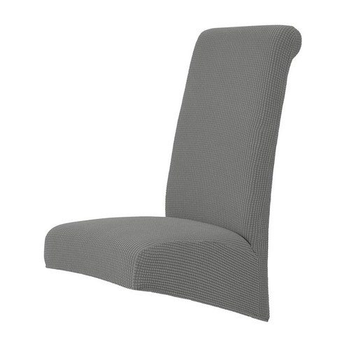 가동 가능한 연약한 높은 뒤 의자 덮개 옥수수 양털 Slipcover 보호자 장식, 짙은 회색, {"수건소재":"폴리에스터"}
