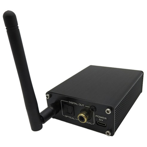 AFBEST CSR8675 블루투스 V5.0 무선 디지털 수신기 동축 광 오디오 출력 24BIT APTX HD APT-X, 검정