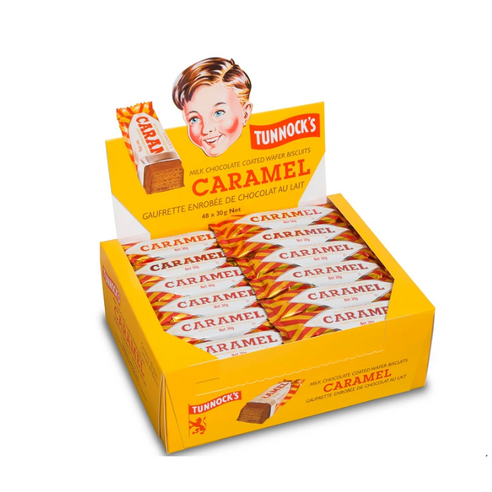 터녹스 밀크 초콜릿 캐러멜 웨이퍼 Tunnocks Milk Chocolate Caramel Wafer, 240개, 30g