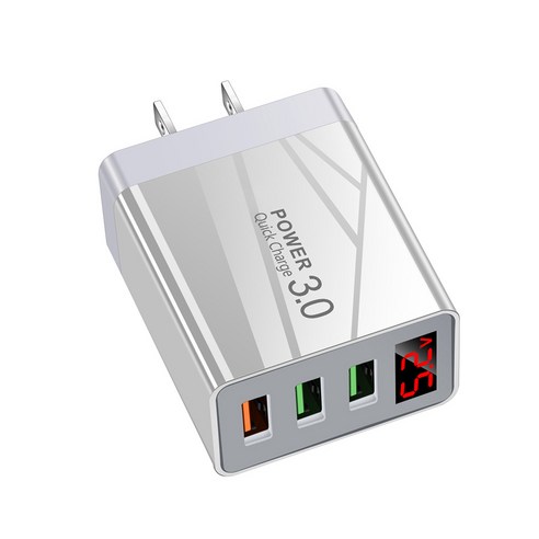 QC3.0 전화 충전기 아이폰 화웨이 USB 3 포트 LED 충전기 휴대용 고속 충전 어댑터 아이폰, 유형1, 유형2