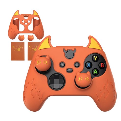 엑박패드 케이스 4세대 컨트롤러 PlayVital 데빌 커버, 퍼플(PUKX3P003), 1개