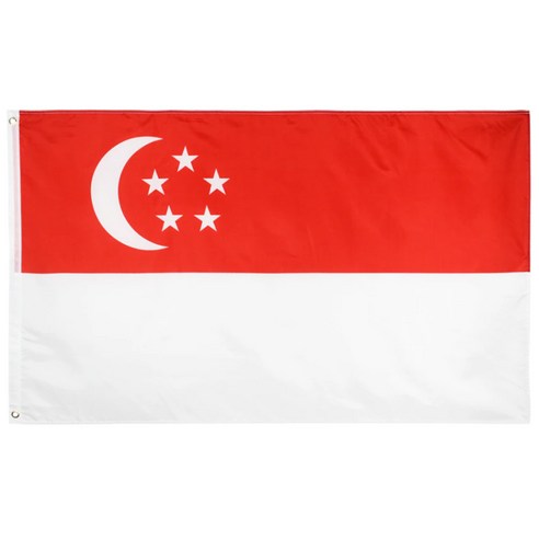 싱가포르국기 싱가폴 국기 세계국기 flag 동남아시아 동남아 다문화 singapore flag 아세안 asean, 150x90cm, 1개