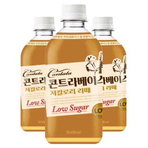 롯데 칸타타 콘트라베이스 라떼 500ml x 12PET, 1, 본상품선택, 12개