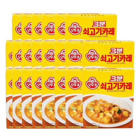<올따옴> 오뚜기 3분쇠고기카레 200g x 22입, 22개