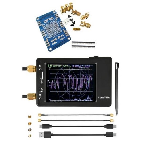 [작업용]NanoVNA-H 벡터 네트워크 안테나 분석기10KHz-1.5GHzMF HF VHF UHF2.8 인치 LCD 스펙트럼 650mAh, 02 H and RF Demo Kit 1, 02 H and RF Demo Kit 1