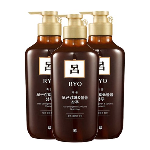 려 흑운 모근강화 볼륨케어 샴푸, 550ml, 3개