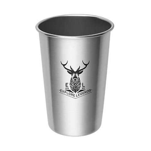 금속 차가운 음료 스 티 맥주 머그잔 500ml 스테인레스 사무실 홈 캠핑을 위해 깨지지 않는, 실버 A, {"사이즈":"10x13cm"}, {"수건소재":"스테인리스 강"}