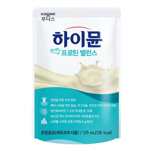 [CI107건강/영양제(헬스 보충식품)] 일동후디스 하이뮨 마시는프로틴밸런스 125ml x 12입, 12개