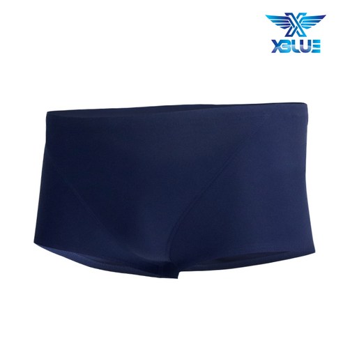 XBL-3100-솔리드 딥블루 엑스블루 XBLUE 탄탄이 숏사각 주니어 수영복-C