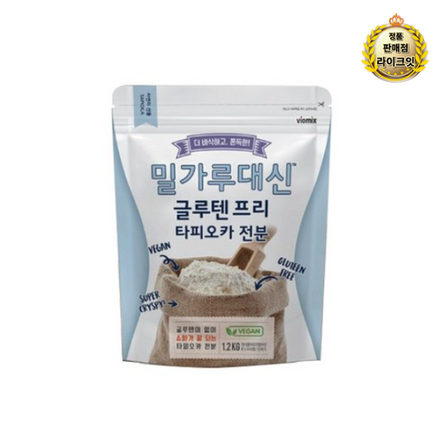 밀가루 대신 글루텐 프리 타피오카 전분, 1.2kg, 1개