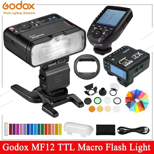 카메라 플래시 호환 Godox MF12 매크로 라이트 키트 캐논 소니 니콘 후지 올림푸스 파나소닉 DSL용 24 GHz HSS TTL 스피드라이트 K2 2, 53.MF12 K2 X2T - for Olympus