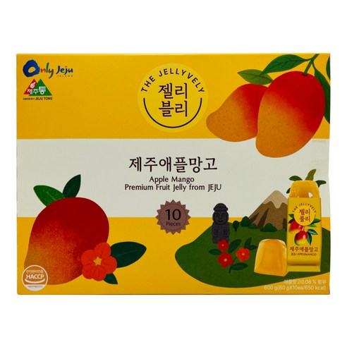 제주 애플망고 젤리블리 아이 간식 여행 선물 대만젤리 쉐프엠, 600g, 1박스