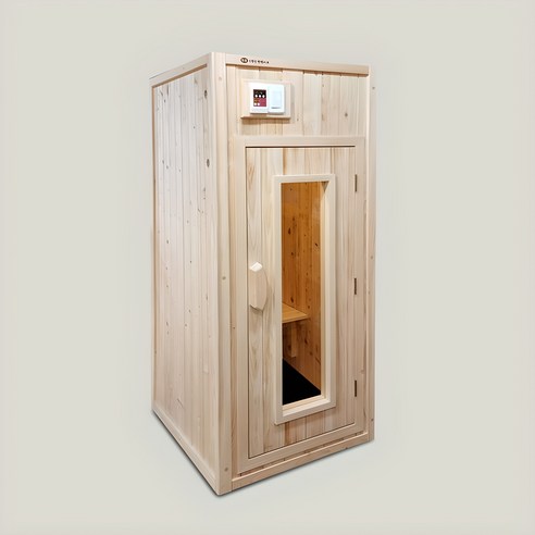친환경편백아트 나혼자산다 편백 양자히터 숯 건식 1인 홈 사우나 의자형 P905