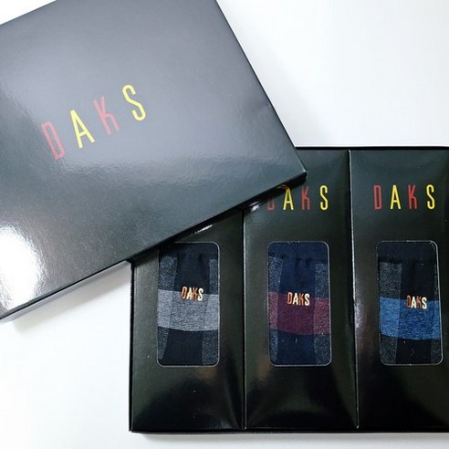 DAKS DAKS양말 남성 설 선물세트 명품양말 깔끔한 식탁보 무늬 애플아울렛 엘르양말 사상점 3
