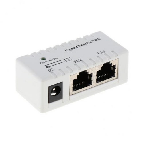 6x 12V-52V 기가비트 PoE 인젝터 전원 공급 장치 이더넷 어댑터, 58x28x22mm, 화이트, 설명