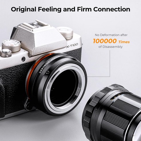 KnF M42-FX IV PRO 렌즈 어댑터 M42 마운트 렌즈-후지 X 바디_무반사코팅 M42 Lens to Fuji X adapter (matte coating), 1개