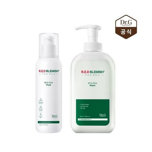 닥터지 레드 블레미쉬 포맨 올인원 플루이드 + 올인원 워시 SET