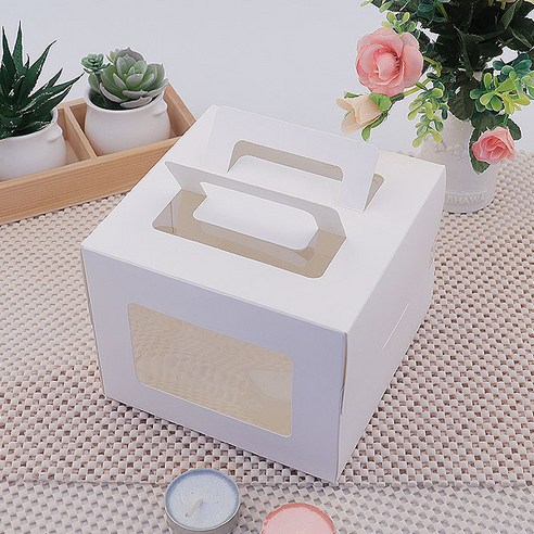 미니케익창박스 받침포함, 화이트상자+골드레이스받침, 10세트