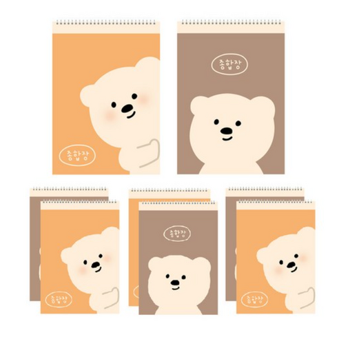 아트모아 곰 종합장 50매, 랜덤발송., 40개 - 종합장 | 쿠팡