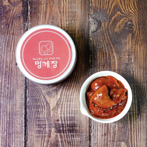 바다향 가득 멍게장 150g 쫄깃쫄깃 여수 꼬막장 150g, 1개