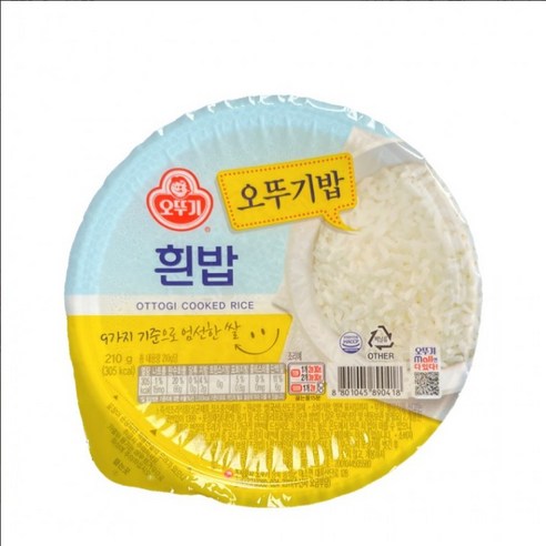 오뚜기 맛있는밥, 210g, 6개