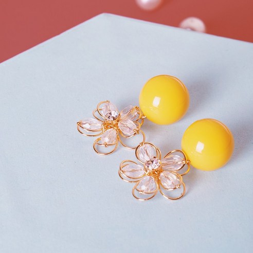 마늘 귀걸이 여성 크리스탈 꽃 귀걸이 슈퍼 요정 패션 하이 센스 마이너 디자인 귀걸이 여름 개성 귀걸이