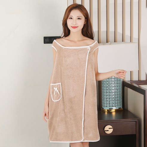 라라티나 비앙카 여성 목욕 타월 가운 원피스